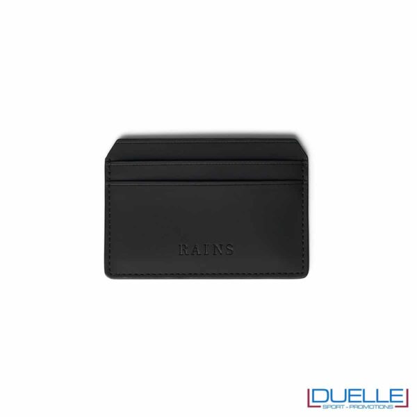 porta carte di credito personalizzato rains in colore nero