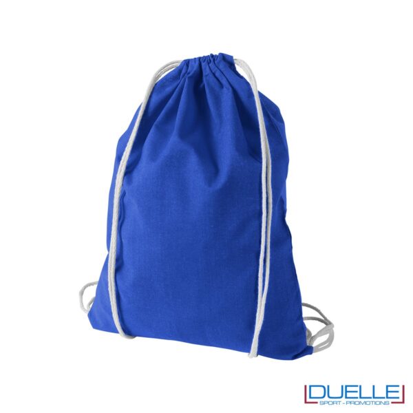 Zainetto economico in cotone colore blu royal