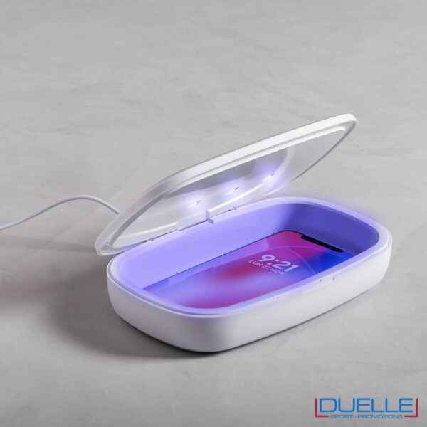 Sterilizzatore con luce ultravioletta con caricatore smartphone