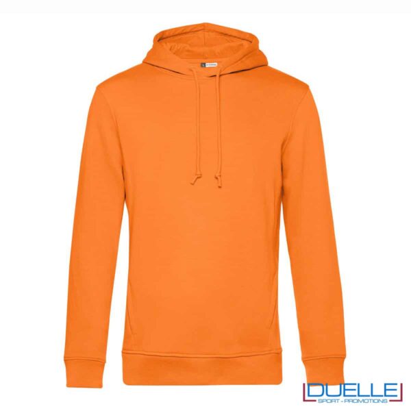 Felpa eco con cappuccio arancione