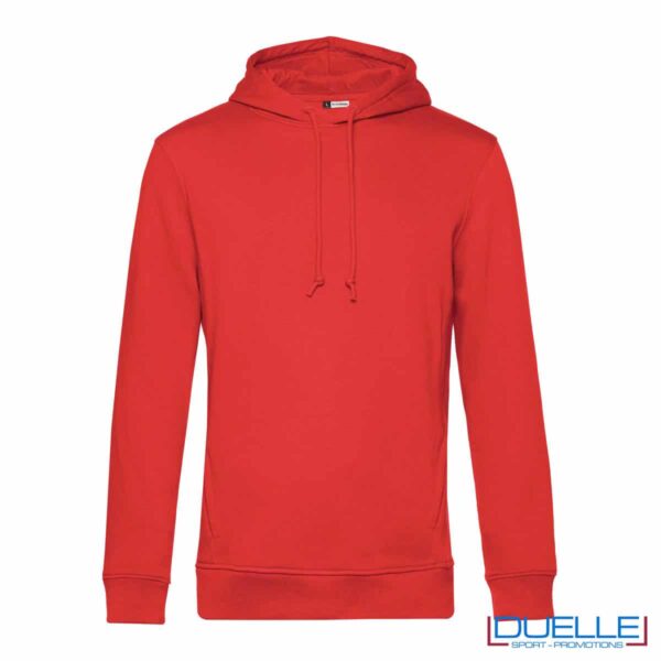 Felpa eco con cappuccio rosso