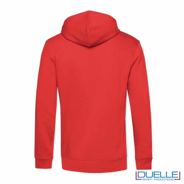Felpa eco con cappuccio rosso retro