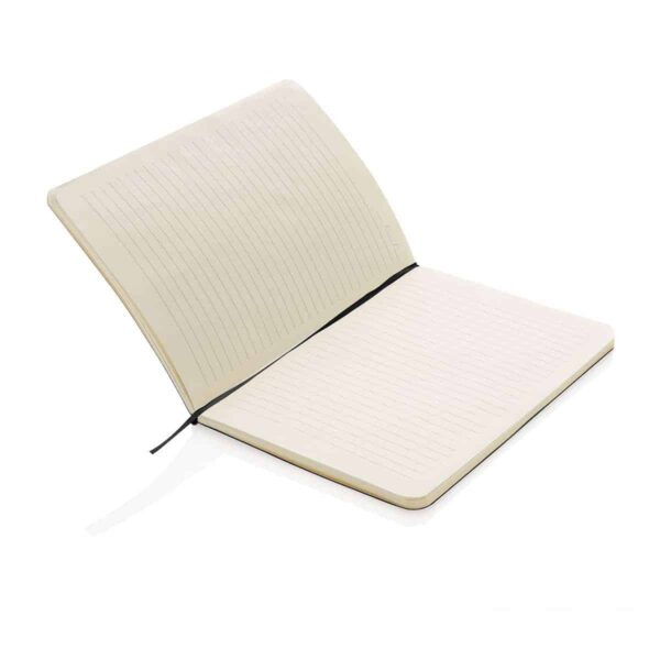 Block notes aperto con segnapagina nero