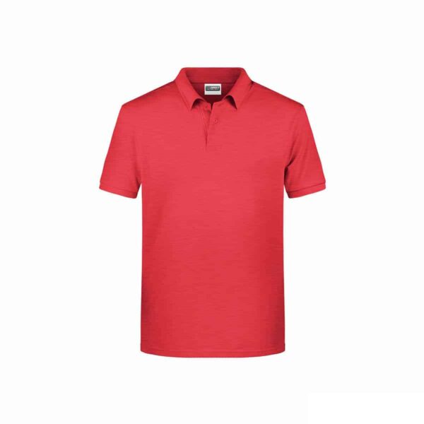 Polo ecologica 100% cotone organico colore rosso chairo