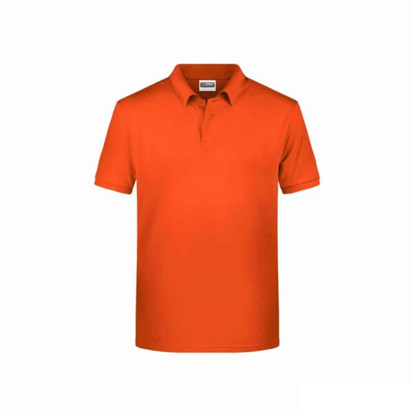 Polo ecologica 100% cotone organico colore arancione scuro