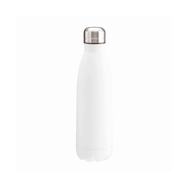 Borraccia termica in acciaio 500 ml colore bianco personalizzata
