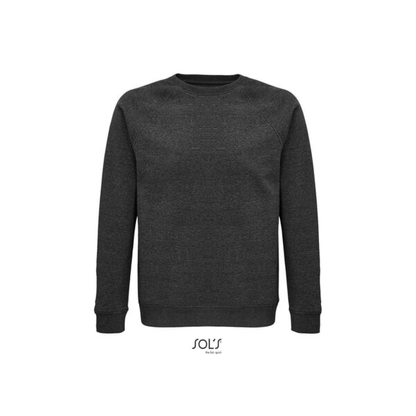 Felpa girocollo in cotone biologico colore antracite personalizzata