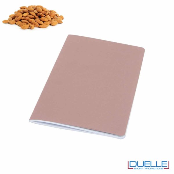 Quaderno carta riciclata con residui della lavorazione delle mandorle