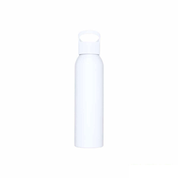 Borraccia alluminio colore bianco con tappo in plastica