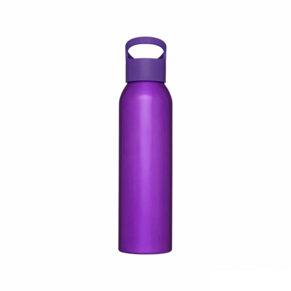 Borraccia alluminio colore viola con tappo in plastica