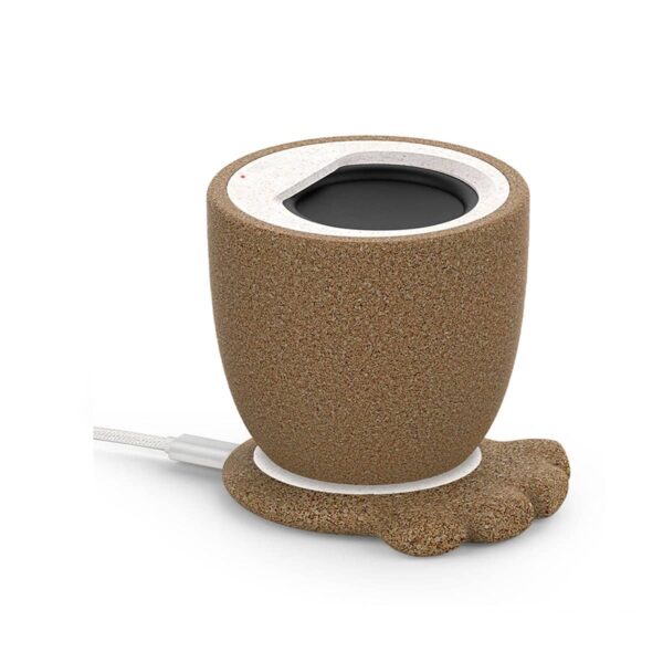 Speaker ecologico in sughero abbinabile con base di ricarica personalizzabile