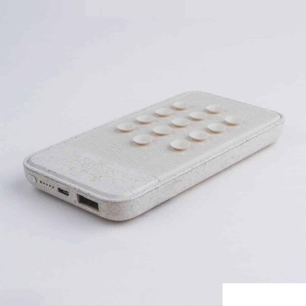 Powerbank wireless in plastica bio con ventose