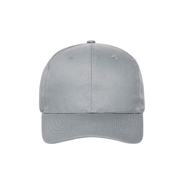 Cappellino cotone organico 6 pannelli colore grigio chiaro