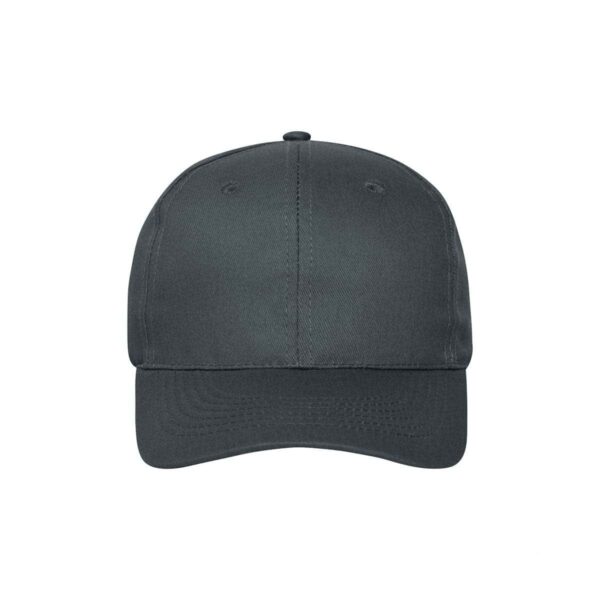 Cappellino cotone organico 6 pannelli colore antracite