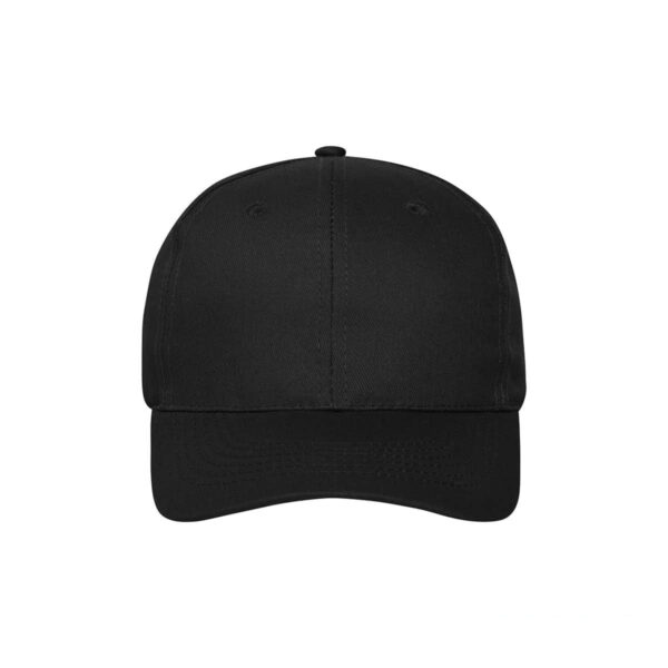 Cappellino cotone organico 6 pannelli colore nero