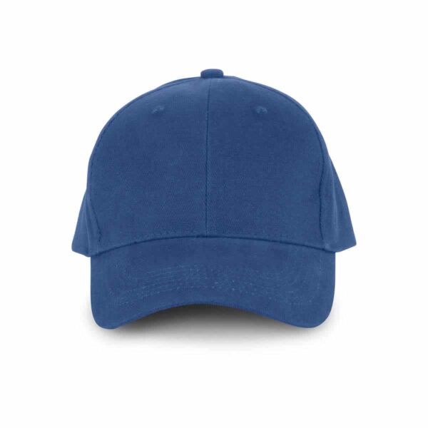 Cappellino in cotone biologico personalizzato con ricamo colore blu royal