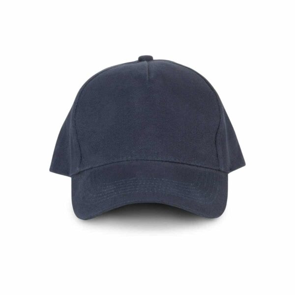 Cappellino 5 pannelli cotone bio 100% colore blu navy personalizzabile con stampa
