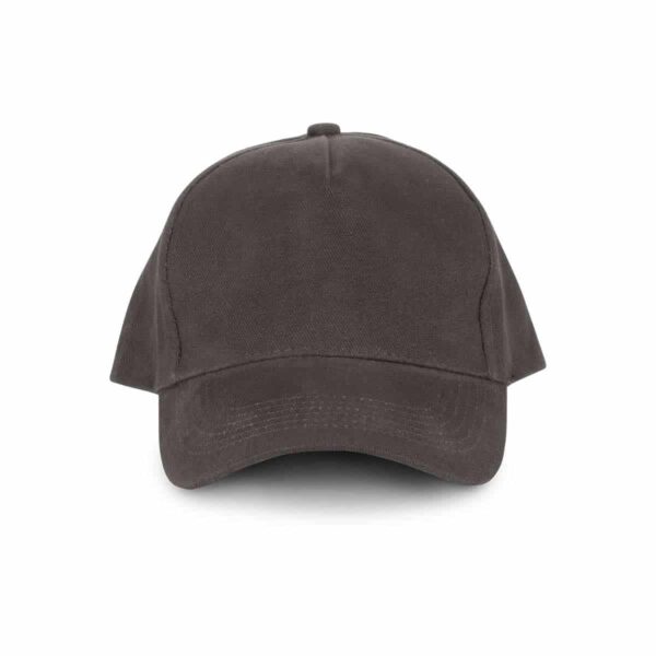 Cappellino 5 pannelli cotone bio 100% colore grigio personalizzabile con stampa