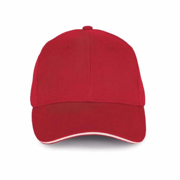 Cappello ecologico cotone bio colore rosso personalizzabile con ricamo