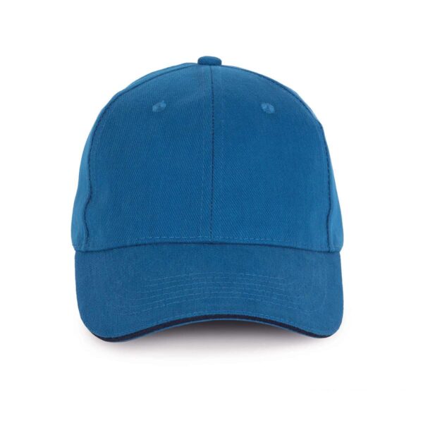 Cappello ecologico cotone bio colore blu personalizzabile con ricamo