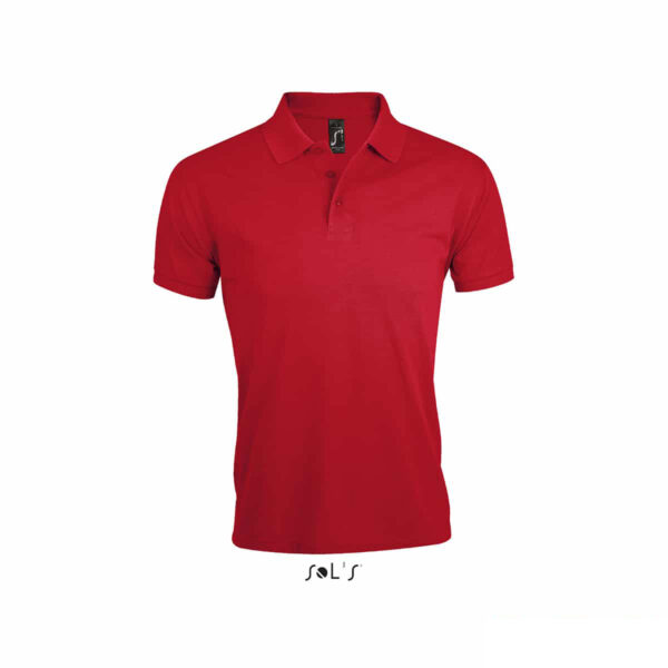 Maglietta rossa polo da lavoro con logo