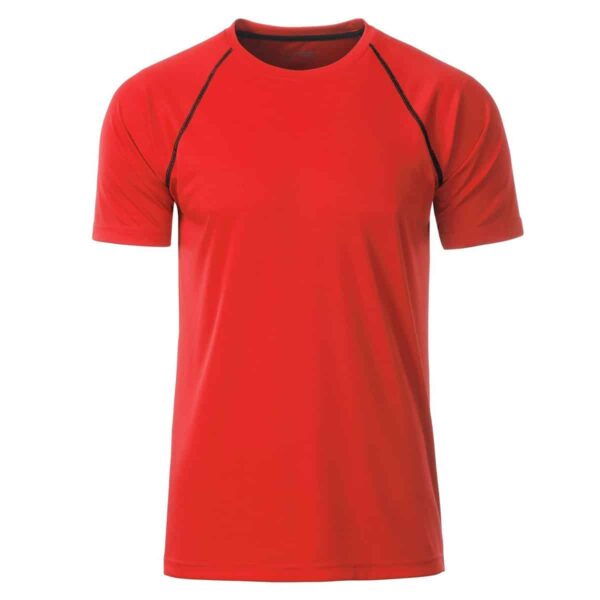 maglia arancione traspirante da uomo
