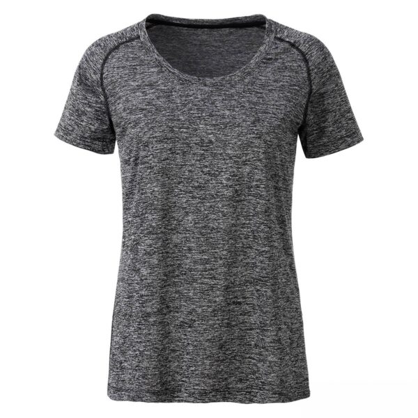 maglia nero melange traspirante da donna