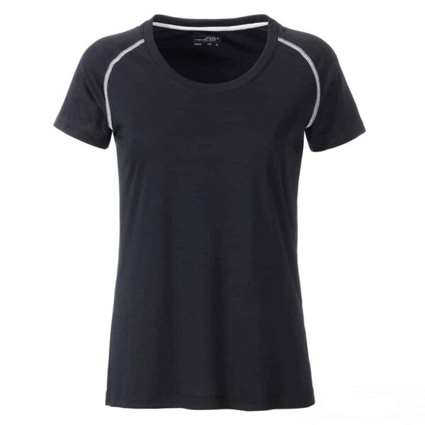 maglietta nera fitness femminile