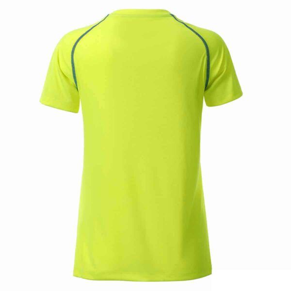 retro maglietta giallo fluo sport femminile
