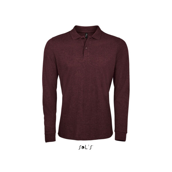 polo uomo da personalizzare bordeaux manica lunga