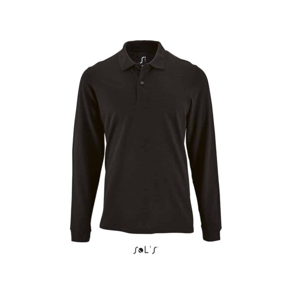 polo lunga nera 100% cotone