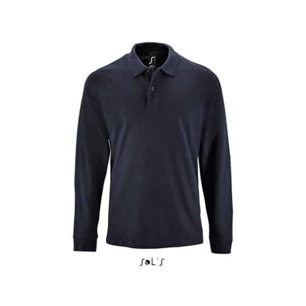 polo manica lunga uomo blu oltremare