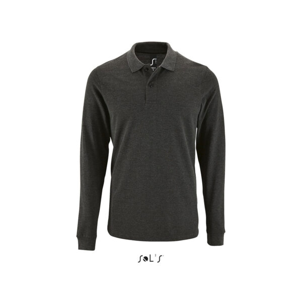 polo antracite maschile in cotone piqué 180gr
