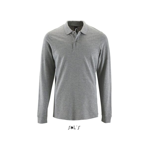 polo 180gr cotone grigio melange da uomo