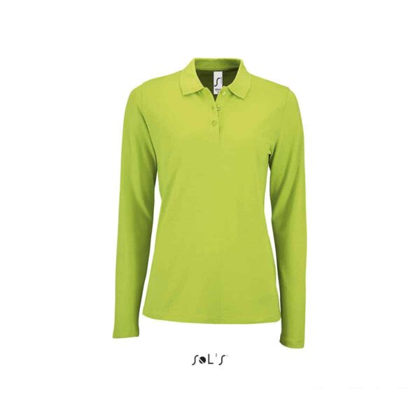 polo verde da donna lunga in cotone 180gr