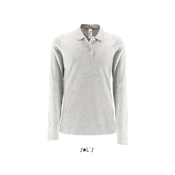 maglia polo femminile cenere cotone 180gr