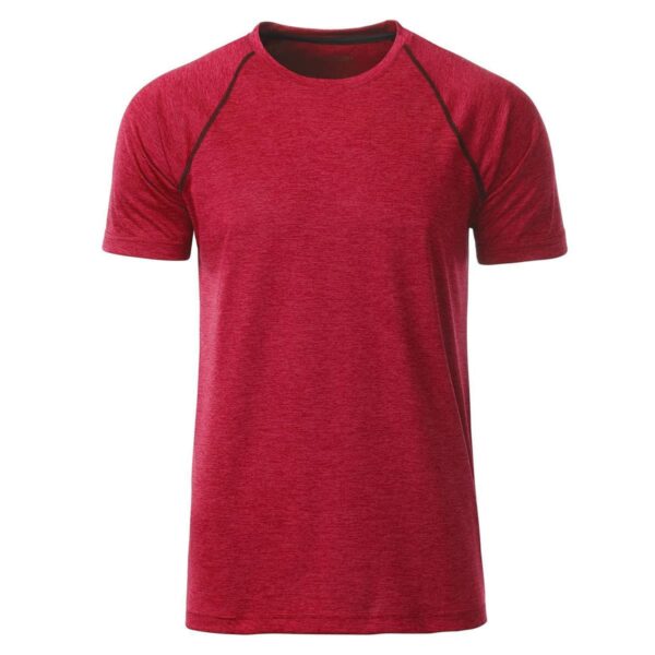 maglia rosso melange sport uomo