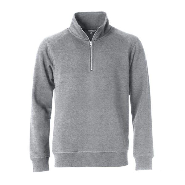 felpa grigia unisex mezza zip