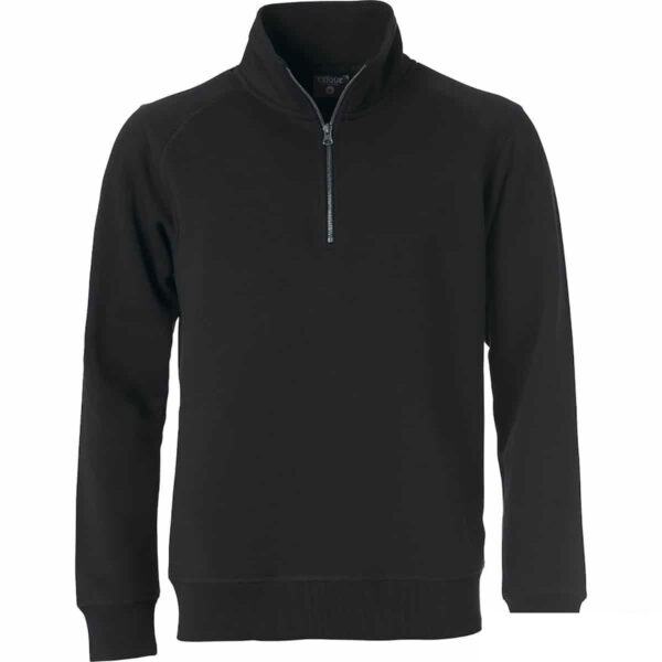 felpa nera unisex zip corta