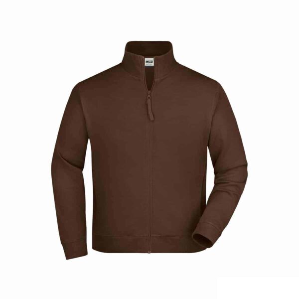 felpa marrone french terry con zip