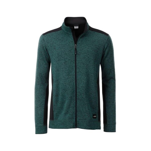 felpa verde con softshell su pile da lavoro