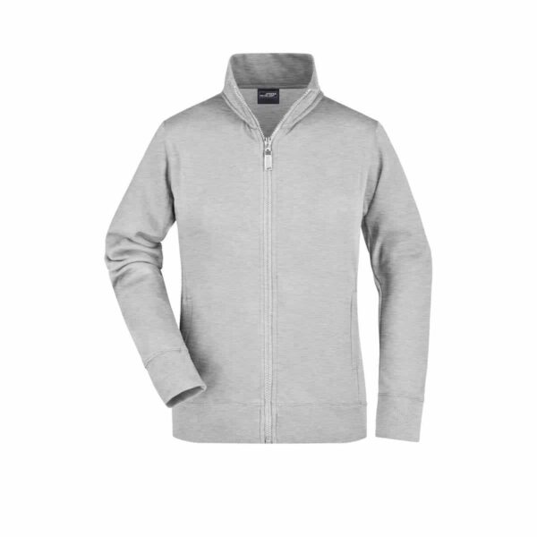 felpa grigia da donna full zip lavaggio 60°C