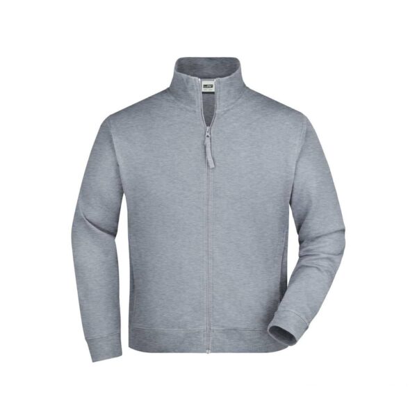 felpa french terry full zip colore grigio