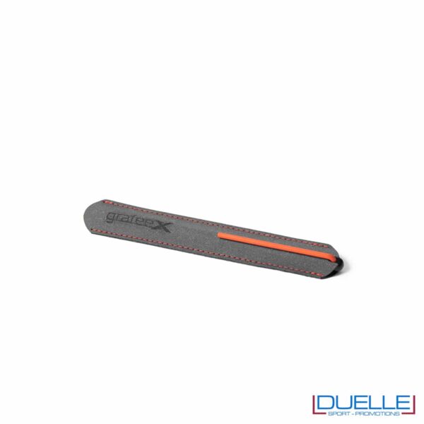 custodia matita con clip arancio