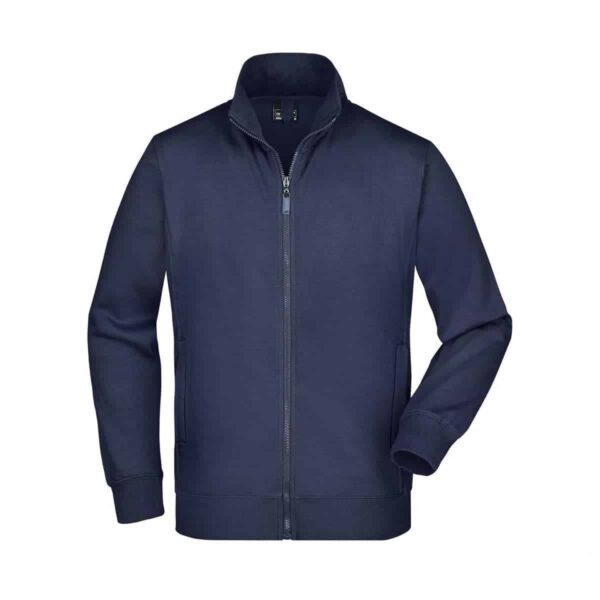 felpa uomo blu navy con zip 300g/m2