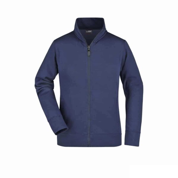 felpa con cerniera da donna blu navy lavaggio 60°C