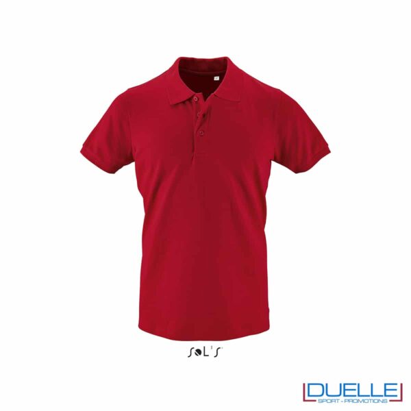 polo rossa uomo dettagli rib