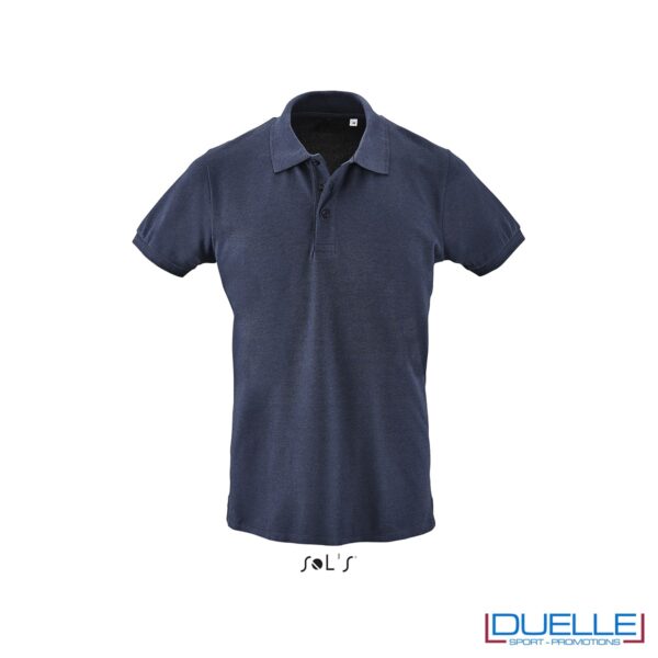 polo denim uomo cotone ed elastan