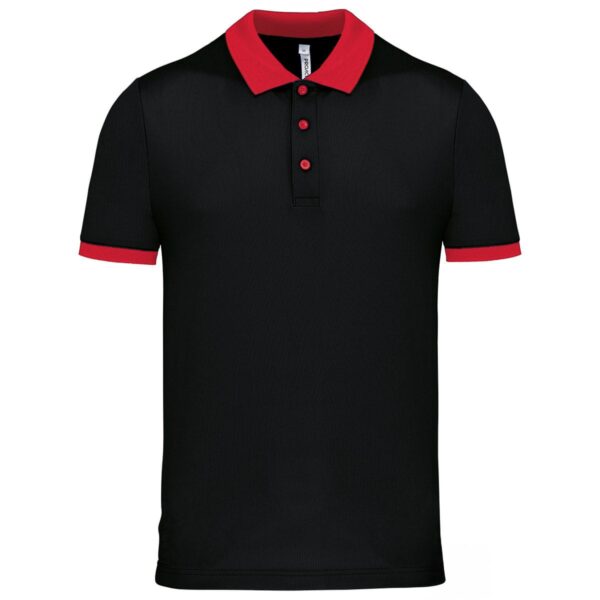 polo nera e rossa da uomo ultraleggera