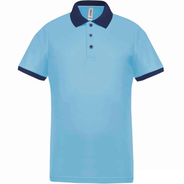 polo uomo azzurro dettaglio navy